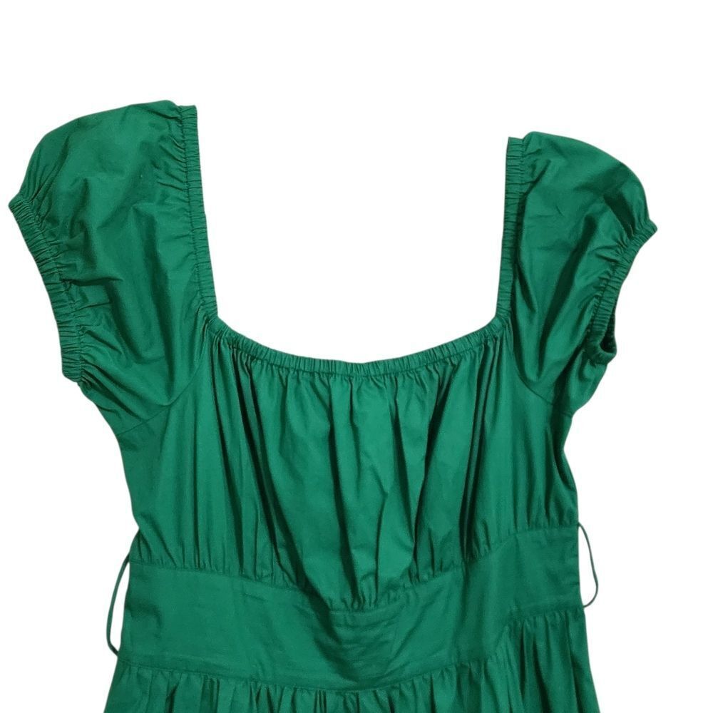 Wayward Fancies Midi Dress L Kelly Green Milk maid Tiered - Picture 3 of 5
